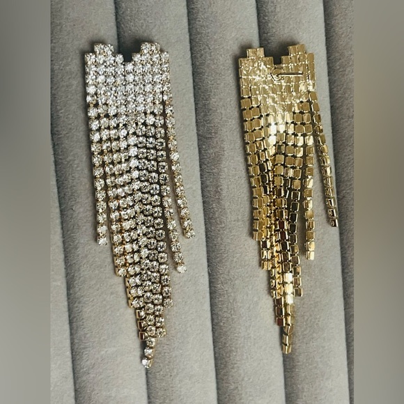 Heart Shaped Crystal Earrings - Picture 5 of 5